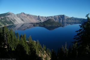 Crater Lake soon after sunrise, Crater Lake State Park, Oregon