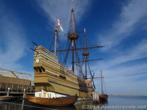 The Mayflower II in Plymouth Harbor, MA