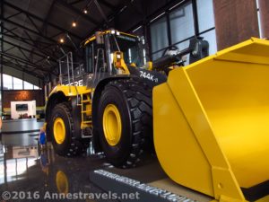 A front end loader you can climb into at the John Deere Pavilion in Moline, Illinois