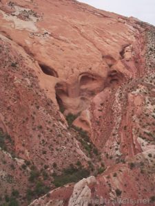 Brimhall Arch from the slickrock cliffs across the canyon, Capitol Reef National Park, Utah