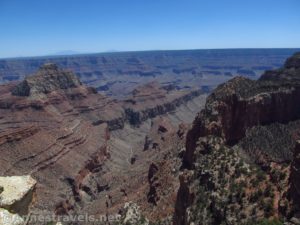 Canyons within the Grand Canyon from the Angels Window Overlook in Grand Canyon National Park, Arizona