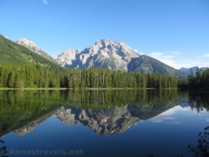 Morning reflections in String Lake, Grand Teton National Park, Wyoming