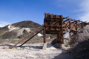 Old ore bins at the Saratoga Mine, Death Valley National Park, California