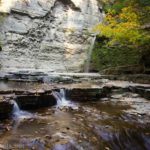 Waterfalls below Eagle Cliff Falls in Havana Glen Park, New York