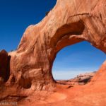 The back side of Wilson Arch south of Moab, Utah