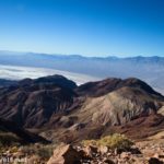 Views from Coffin Peak down Coffin Canyon to Badwater Flats and the Panamint Mountains, Death Valley National Park, California