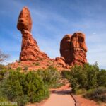 The Big Balanced Rock in Arches National Park, Utah