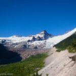 Looking up Emmons Moraine above the Emmons Glacier, Mount Rainier National Park, Washington