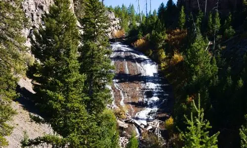 Delicate Wraith Falls in Yellowstone