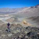 Hiking down from Lake Hill in Panamint Valley, Death Valley National Park, California