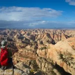 Enjoying the view from the top of Fern's Nipple, Capitol Reef National Park, Utah