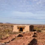 The old visitor center at Puerco Pueblo, Petrified Forest National Park, Arizona